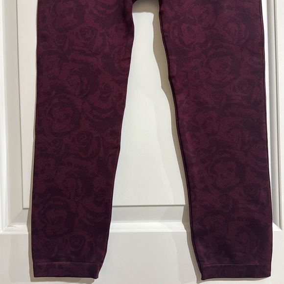 SPANX Leggings Look At Me Now Garnet Rose Maroon XL Women’s EUC - Picture 2 of 7